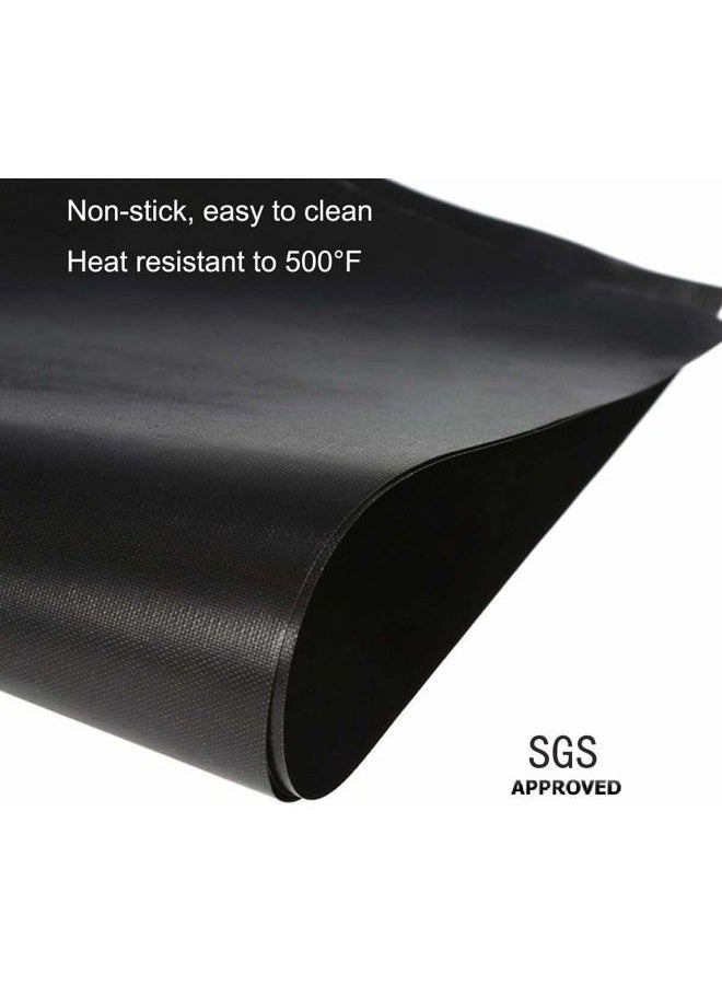 YRYM HT Stove Burner Covers - Gas Stove Protectors Black 0.2mm Double Thickness, Reusable, Non-Stick, Fast Clean Liners for Kitchen/Cooking. Stove top Covers Gas Burners Size 10.6" x 10.6" BPA Free(8 Packs) - Image 4